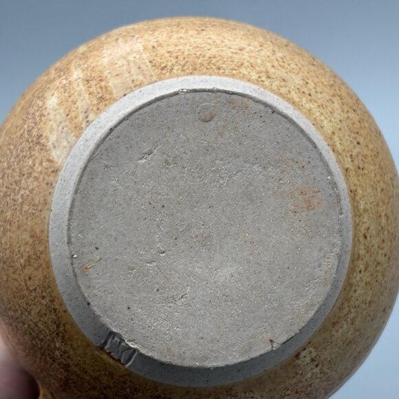 Vintage Studio Pottery Jug with Cork Stopper and Rounded Stoneware Earthy Glaze - Picture 6 of 7